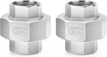 ChillWaves 304 Stainless Steel Cast Pipe Fitting, Union，3/4" NPT Female，Thread Adapter(2-PACK)