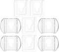 8pcs Transparent Acrylic Frame Hangers Interlocking Keyhole Clips for Photo Albums Mirror Holder Wall Mounting Brackets Adhesive No Residue Damage