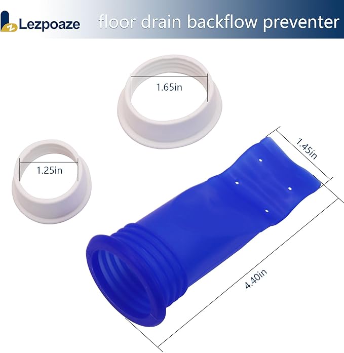 Adjustable Silicone Floor Drain Backflow Preventer, Anti-Odor Sewer Core, One-Way Valve Universal Fit for 40-50mm Drain Pipe, for Bathroom, Kitchen, Shower, Toilet（Blue-4）