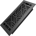 4x10 Inches Heavy Duty Walkable Floor Register Easy Adjust Air Supply Lever Floor Vents - Brooklyn Design - Vent Cover for Home Floor - Matte Black