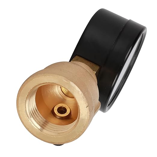 Gas Line Pressure Tester, Brass Gas Pressure Tester Gauge, 3/4" FNPT Forged Brass Assembly with Air Pressure Gauge 30psi and Air Bleeding Valve for Pressure Testing on Home Gas Line