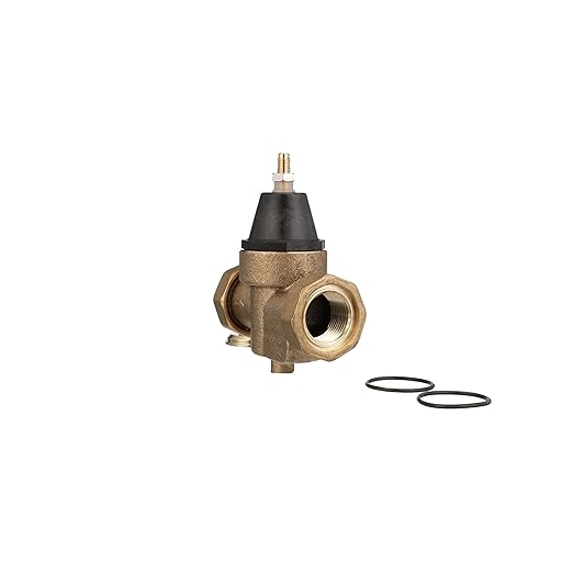 Watts LFN45B Series 1" Lead-Free Cast Copper Silicon Alloy Water Pressure Reducing Valve, Crimp Double Union End Connections, Elastomer Disc, Adjustable Pressure 25 to 75 psi, Maximum 400 psi