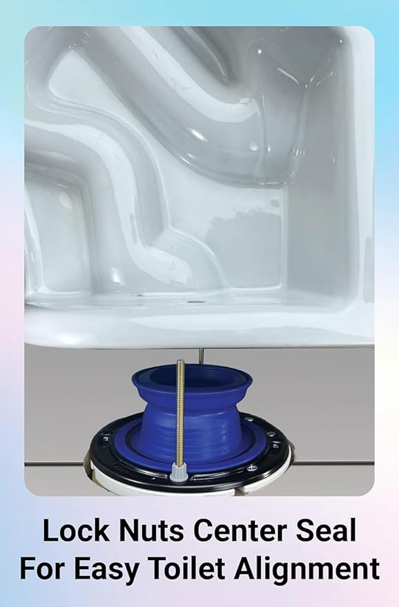 One N Done Toilet Flange Repair Kit - Toilet Kit For Low or Broken Toilet Flange. Toilet Wax Ring Replacement Kit W/Toilet Flange Extender Kit. No Wax Ring For Toilet Bowl Or Toilet Seal Required 2X