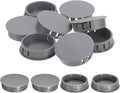 uxcell 12Pcs 38mm(1-1/2") Nylon Hole Plugs, Flush Type Panel Round Snap in Fastener Knockout Locking Plugs for Furniture Insert End Caps Panels, Gray