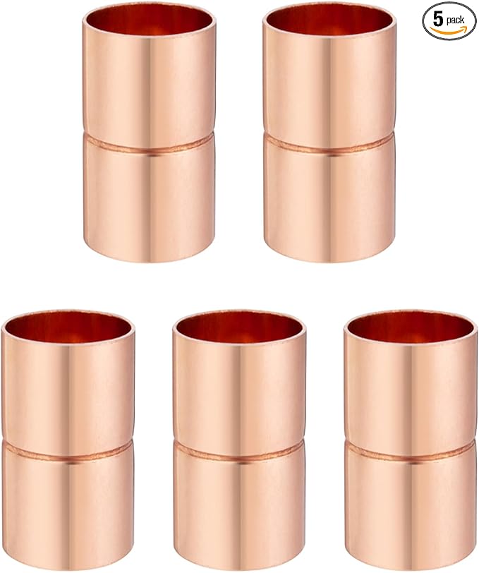 Straight Coupling Copper Fittings 3/8 Inch Copper Pipe Welding Joint Connector Adapter For HVAC Air Conditioning