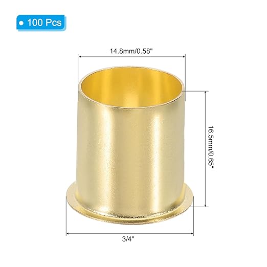 PATIKIL 3/4" Brass Compression Fittings,100Pcs Compression Insert Tube Fitting for Connecting Air, Fuel, Water, Oil and Inert Gases Lines