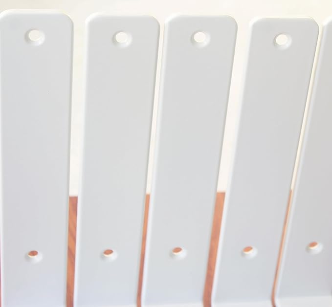 8 Pack - L 12" x H 8" x W1.5, 5mm Thick White L Shelf Bracket, Iron Shelf Brackets, Metal Shelf Brackets, Floating Shelf, Shelf Supports with Screws