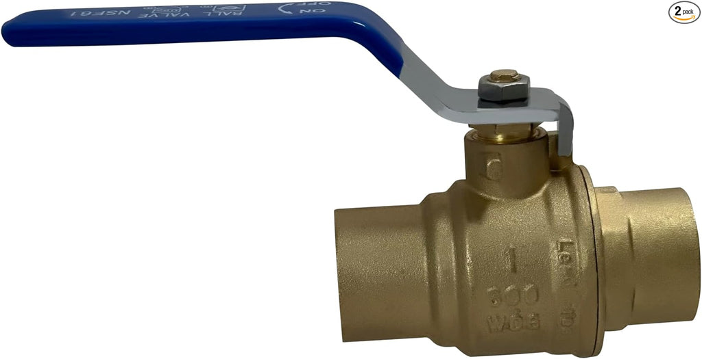 XFITTING 1 Inch Sweat Ball Valve, 2 Pieces