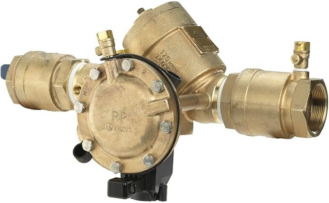 Febco LF825Y Series 2" Bronze Reduced Pressure Zone Backflow Preventer Assembly, Quarter Turn Shutoff, Y Pattern, Flood Sensor with SentryPlus Alert Technology for Relief Valve
