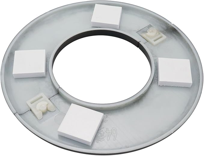 4 Pcs Wall Split Flange, ABS Round Self-Adhesive Escutcheon Plate Buckles Design for 2.5"/64mm Diameter Pipe