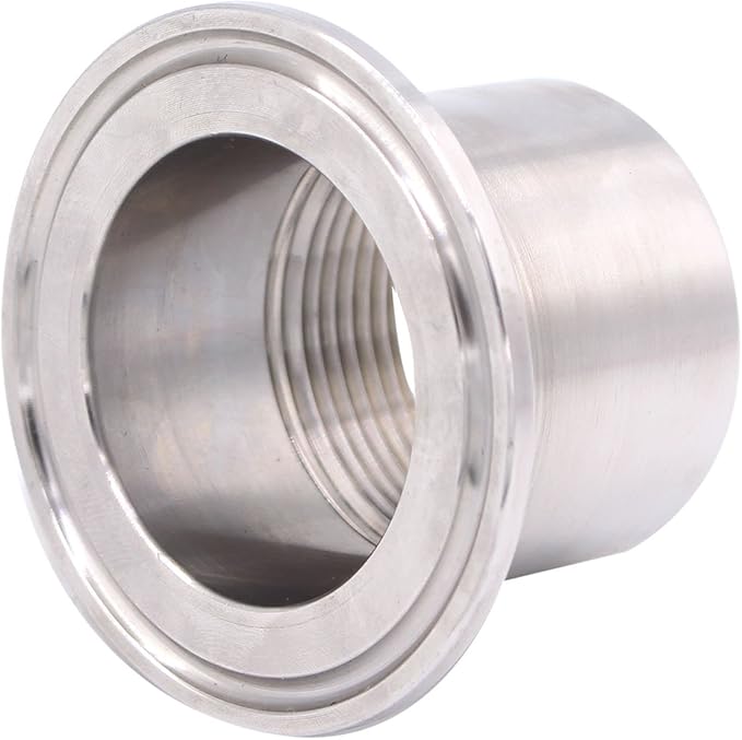 DERNORD Sanitary Female Threaded Pipe Fitting to 2 Inch TRI CLAMP OD 64mm Ferrule (Pipe Size: 1-1/4" NPT)