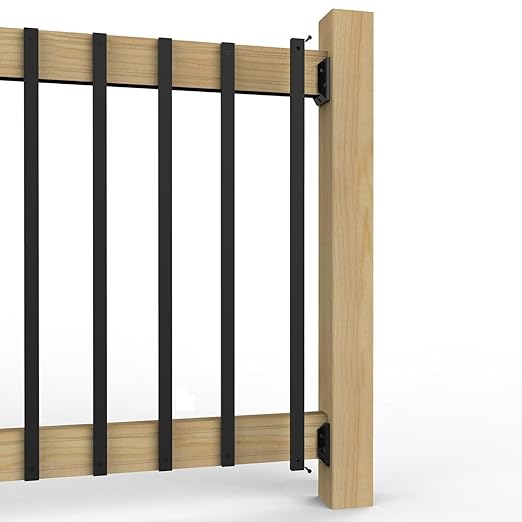 50 Pack Deck Balusters 32.25'' Rectangle Staircase Baluster, Black Metal Deck Spindle and Stairs Railing,Hollow Rectangle Deck Balusters for Deck Railing Porch