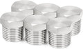 ChillWaves 304 Stainless Steel Pipe Fitting, Outer Hex Head Socket Pipe Plug Fitting，3/8" NPT Male，Thread Adapter(6-PACK)