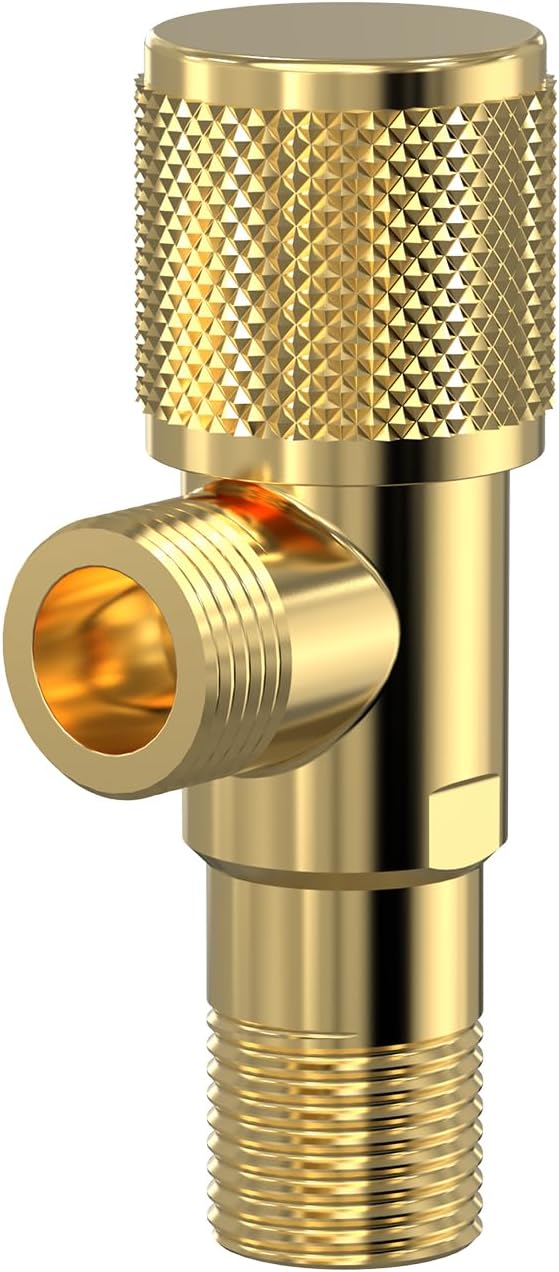 Bathroom Angle Stop Valve Shut Off Quarter Turn Hot Cold Water Shut Off Valve For Toilet Kitchen Sink