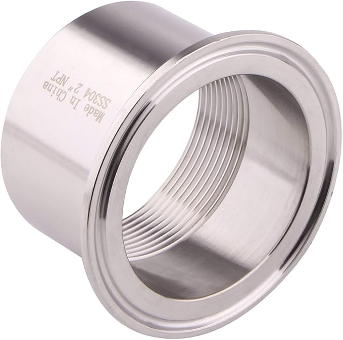 DERNORD Sanitary Female Threaded Pipe Fitting to 2.5 Inch TRI CLAMP OD 77mm Ferrule (Pipe Size: 2" NPT)