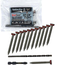 Velocity 2 1/4 Concrete Screws Kit with RedSeal Moisture Barrier (Flat Head, Size 1/4”) – Includes 12 High-Performance Concrete Screw PCS, 1 Drill Bit, and 1 Driver Bit