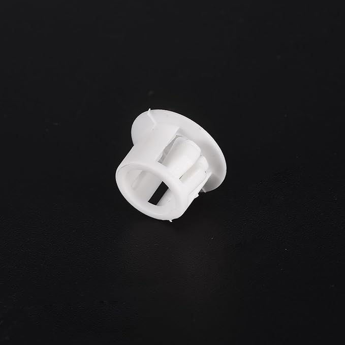uxcell 15/32" Plastic Hole Plugs, 110Pcs Flush Type Panel Round Snap in Fastener Knockout Locking Plugs for Furniture Insert End Caps Panels, White
