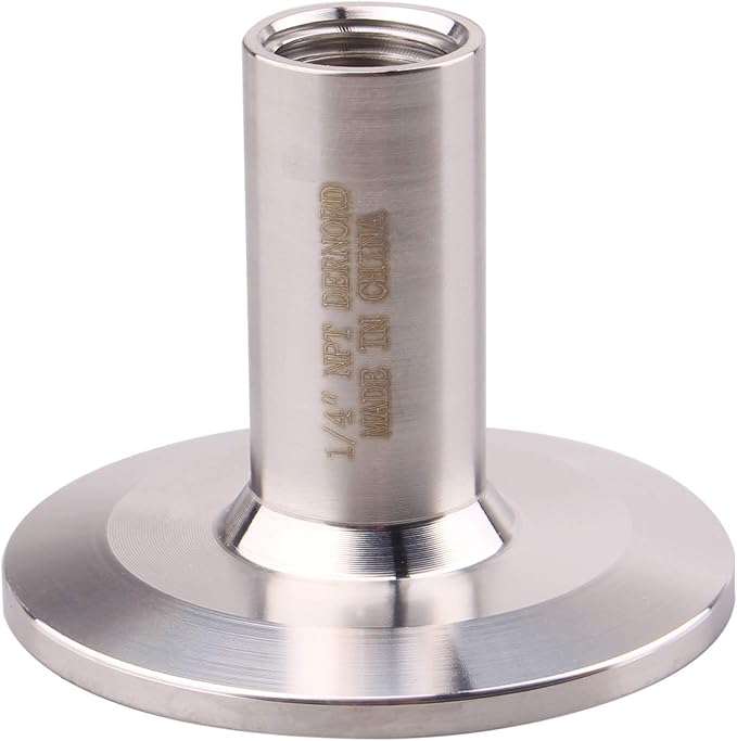 DERNORD Sanitary Female Threaded Pipe Fitting to 1.5 Inch Tri Clamp (Pipe Size: 1/4" NPT （1.5 Inch Tri clamp）)
