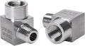 90 Degree Street Elbow - 1/4" NPT Male to 1/4" NPT Female Stainless Steel 304 Heavy Duty Forged Square Barstock Street Elbow Adapter Pipe Fitting (pack of 2)