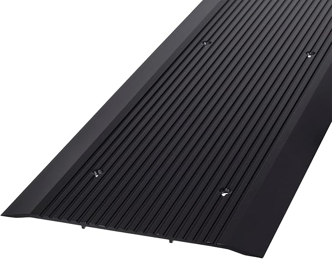 Premium Aluminum Threshold - Exterior Door Threshold Transition Strip - ADA Wheelchair Compliance (Black Anodize, 10" Wide x 36" Long)