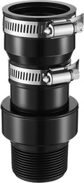 Tellingyou Sump Pump Check Valve Fits 1-1/2" or 1-1/4" Pipe, Check Valves with 2PCS Stainless Steel Hose Clamps, Spring Loaded Flapper for Sump Pump Life Expectancy Increase, Backflow Prevention