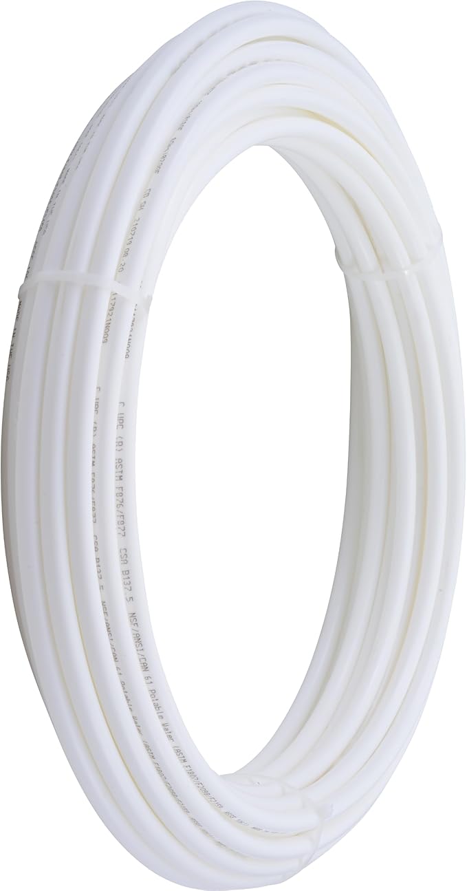 SharkBite 2 Inch x 100 Feet White PEX-B, Made in the USA, Flexible Water Pipe Tubing for Plumbing, U895W100