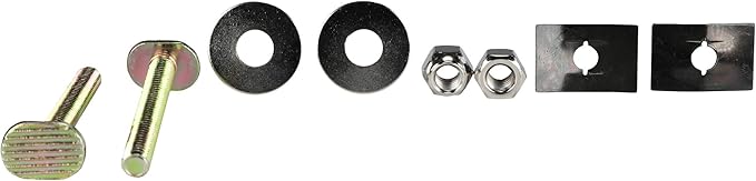 DANCO Brass Closet Bolts with Nuts and Washers Toilet Bolt Set, 1/4 inch x 2-1/4 inch, Brass, 2-Set (80156)