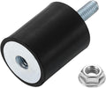 uxcell M6 Rubber Mounts, 1Pcs 25x30mm(DxH) Rubber Cylindrical Anti Vibration Isolator Shock Absorber with Lock Nut for Car Bobbin Generator Air Compressors
