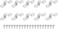 uxcell 10Pcs 14mm(9/16") Two Hole Rigid Pipe Strap, 304 Stainless Steel Conduit Clamp Thicken U Bracket Heavy Duty Pipe Clamp with Self-Tapping Screws for Fixing Tube Cable, Silver