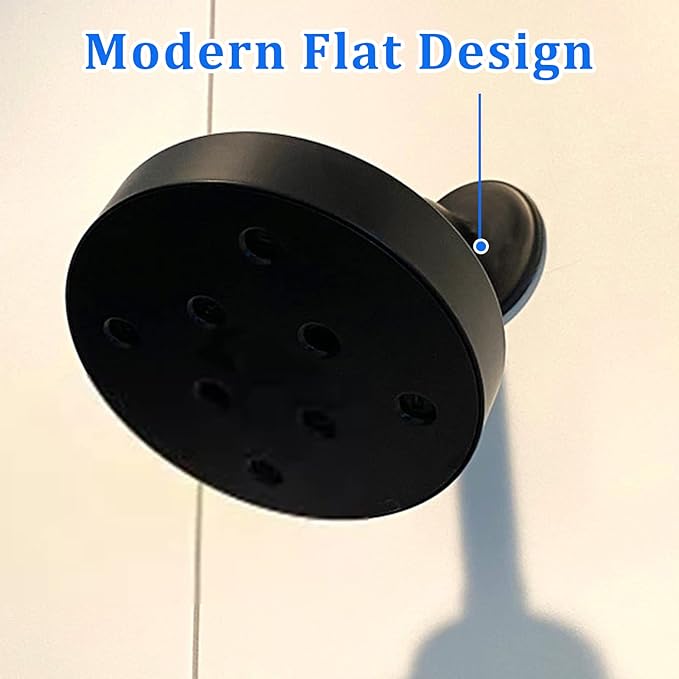 4 Inch Shower Arm Flange Oversized Plumbing Cover Plates, Universal Extra Large Replacement Escutcheon Cover Plate for Covering Gaps, Holes, Fits All Standard 1/2" Pipes, Matte Black(2 PACK)