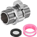 uxcell G1/2" Male x Male Shower Shut Off Valve, Brass Water Flow Control Valve for Shower Head with Hose Flow Restrictor, Silver