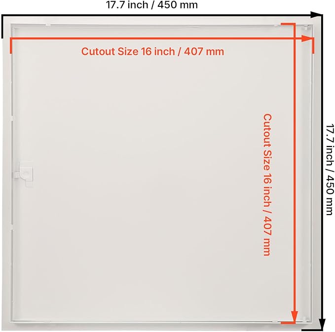 VEVOR Metal Access Panel for Drywall Ceiling, 24 x 24 Inch Plumbing Access Doors with Cam Latch Lock, Heavy-Duty Steel Wall Hole Cover, Easy Install Removable Hinged Panel for Wiring & Cables, Silver