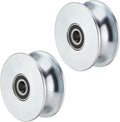 SPARKWHIZ 5 inch Sliding Gate Rollers Fits 1-5/8" Pipe, Gate Hardware Kits Chain Link Fence Parts