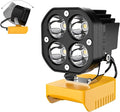 LED Work Light Compatible with Dewalt 20V Battery, 40W 6000LM Flashlight, 20V Battery Cordless Work Light 120°Adjustable with Low Voltage Protection for Outdoors and Job Site Lighting