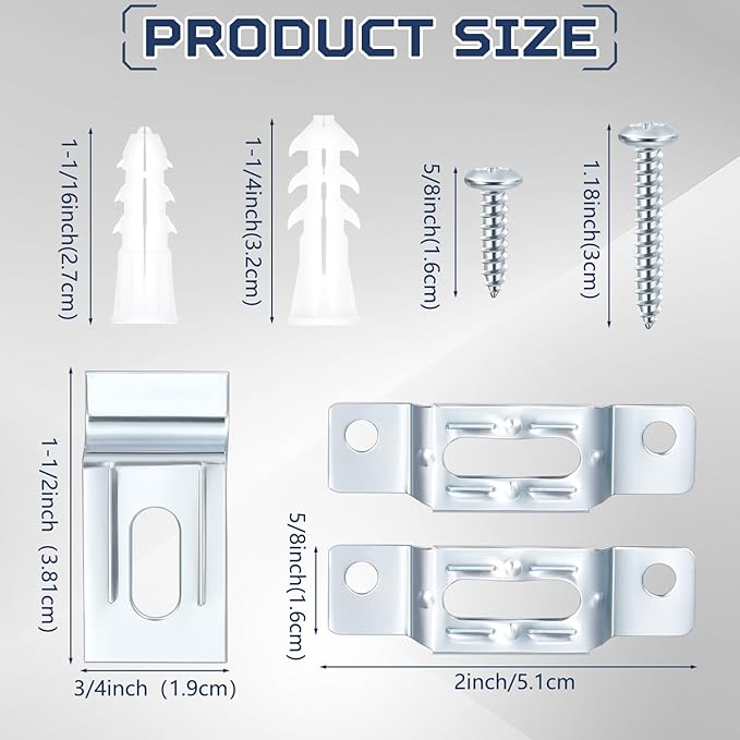 30 Set Frame Lock Security Hanging Kits T-Screw Security Artwork Picture Hangers with T-Head Screws and 1 Hanging Clamp Wrenches for Museums Art Galleries Hotels, Supports up to 15 Pounds