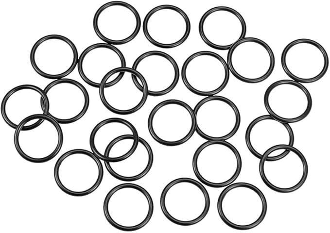 uxcell Nitrile Rubber O-Rings 24mm OD 19mm ID 2.5mm Width, Metric Nitrile Rubber Sealing Gasket for Automotive Machine Plumbing, Pack of 25