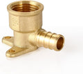 100-Pack HeSun PEX Fittings, 3/4" PEX x 3/4" Female NPT, 3/4 Inch Brass Crimp Drop Ear Elbow Fitting, ASTM F1807(PEX1807169-100)