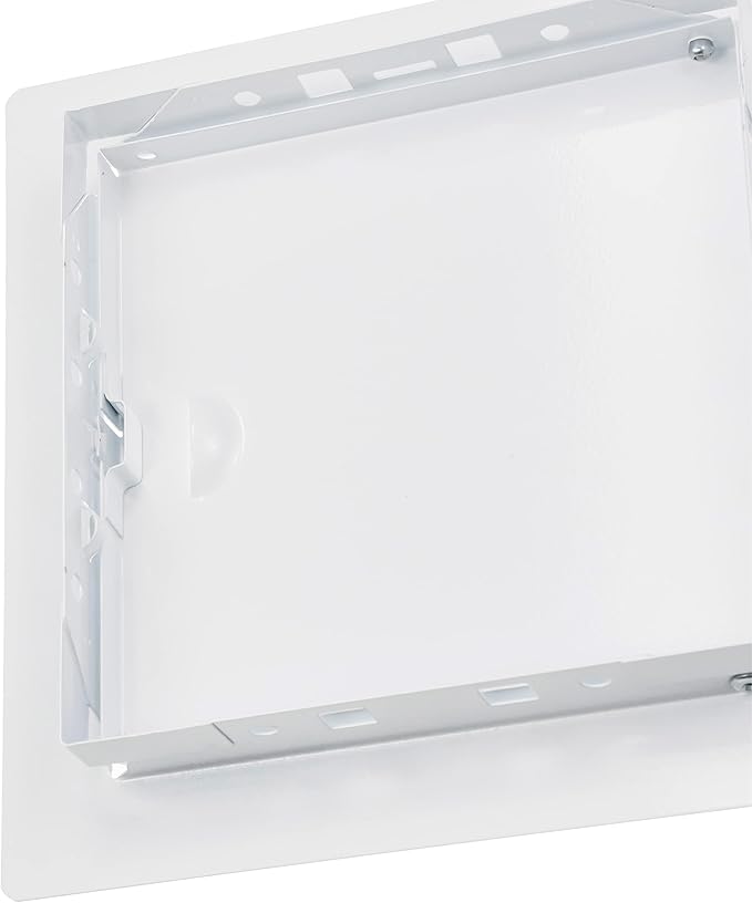 6" x 6" White Metal Access Panel. Service Shaft Door Panel. Plumbing, Electricity, Heating, Alarm Wall Access Panel for Drywall. Bathroom Services Access Hole Cover.