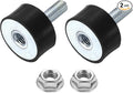 uxcell M8 Rubber Mounts, 2Pcs 30x15mm(DxH) Rubber Cylindrical Anti Vibration Isolator Shock Absorber with Lock Nut for Car Bobbin Generator Air Compressors