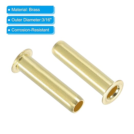 PATIKIL 3/16" Brass Compression Fittings,100Pcs Compression Insert Tube Fitting for Connecting Air, Fuel, Water, Oil and Inert Gases Lines