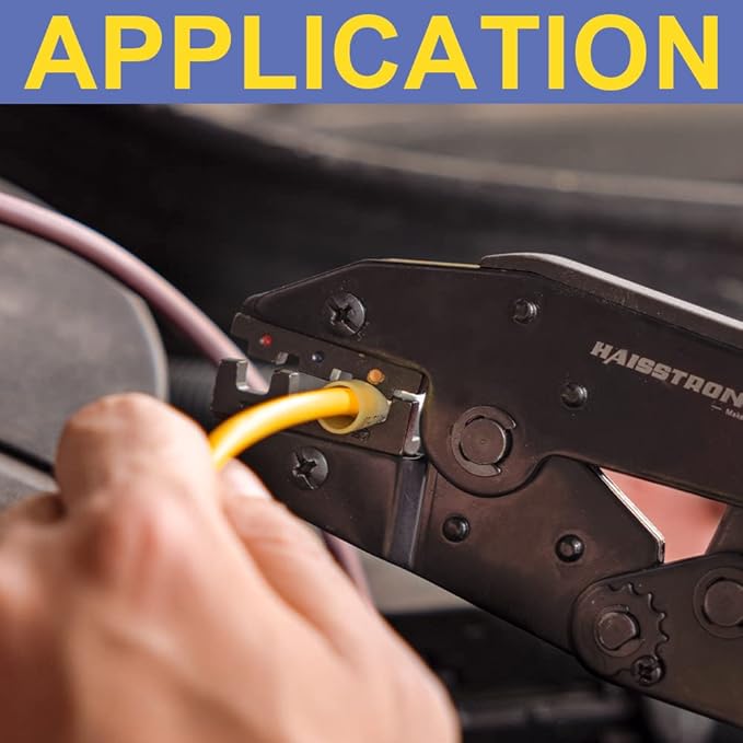 haisstronica 480PCS Yellow Heat Shrink Wire Connectors Kit,12-10 Gauge Ring Fork Spade Bullet Solder Butt Connectors (11Type)