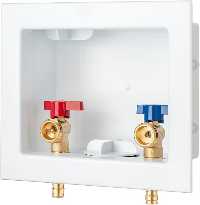 (1 Pack) Lidertik Washing Machine Outlet Box Expansion PEX-A, Inlet 1/2 inch PEX-A F1960 Expansion Barb x Outlet 3/4 inch Male Thread LI-XYJH-530