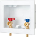 (1 Pack) Lidertik Washing Machine Outlet Box Expansion PEX-A, Inlet 1/2 inch PEX-A F1960 Expansion Barb x Outlet 3/4 inch Male Thread LI-XYJH-530