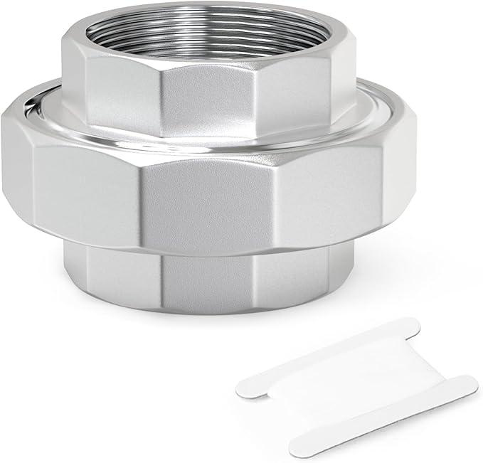 TAISHER 1PCS 304 Stainless Steel Union，2-1/2" NPT Female Cast Pipe Fitting