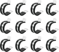 uxcell 1-1/4"(32mm) Cable Clamp, 304 Stainless Steel Rubber Cushioned Insulated R Shape Metal Clamp Tube Holder for Pipe Hose Wire Cord Installation 12Pcs