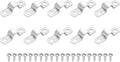 uxcell 10Pcs 12mm(1/2") Two Hole Rigid Pipe Strap, 304 Stainless Steel Conduit Clamp Thicken U Bracket Heavy Duty Pipe Clamp with Self-Tapping Screws for Fixing Tube Cable, Silver
