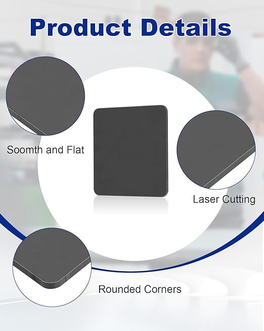 Rocaris 16 X 16 X 1/4 Inch A36 Steel Plate Hot Rolled, Metal Square Plate for Construction Boards, Structure Support, Weldable Square and Industrial