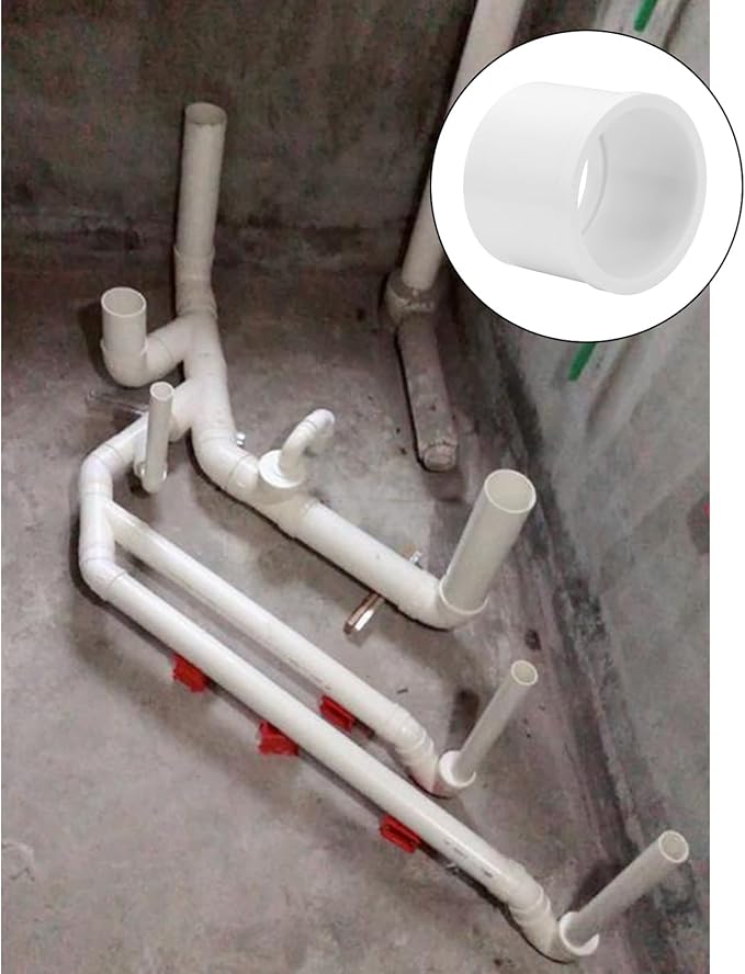 10Pack 1-1/2"x 1-1/4" PVC DWV Reducing Bush Adapter Pipe Fitting SCH40 PVC Reducer Bushing (Socket x Socket) PVC Pipe Reducing Bushing Fitting for Home Sewer Plumbing