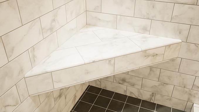 The Original Granite Bracket-The Original (18x18) Corner Shower Bench- Shower Bench,Bench Seat, DIY Shower Benches,Bathroom Décor, Space Efficiency, Luxurious Feel,1 Count