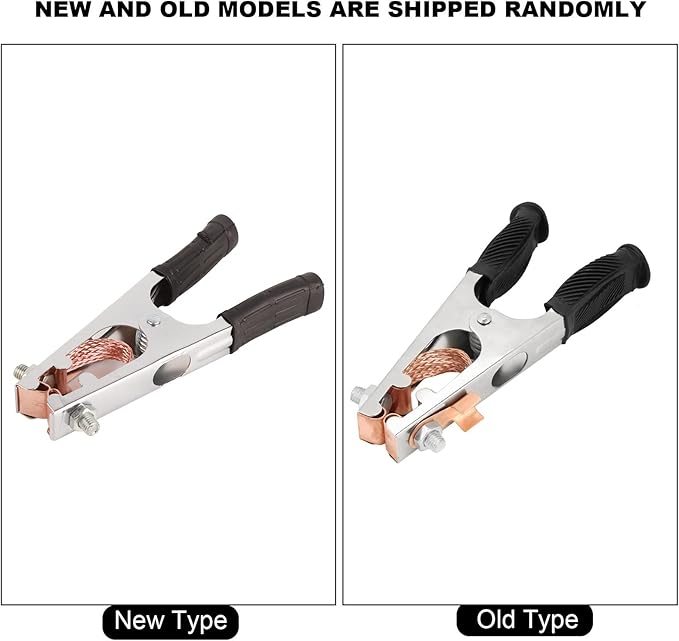 Welding Ground Clamp, 500A Electroplated Welders Grounds Clamps, Copper Braided Wire Welding Grounds Clip with Rubber Grip Ground Clamp for Welder Machine 7.9x3.5x1.2in(US)